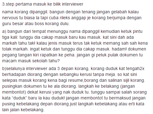 Soalan Interview Guru - Jalan Morin